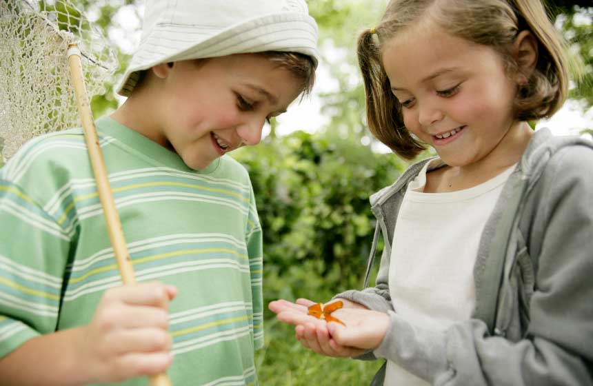 Children can enjoy getting stuck into nature at the nearby ponds