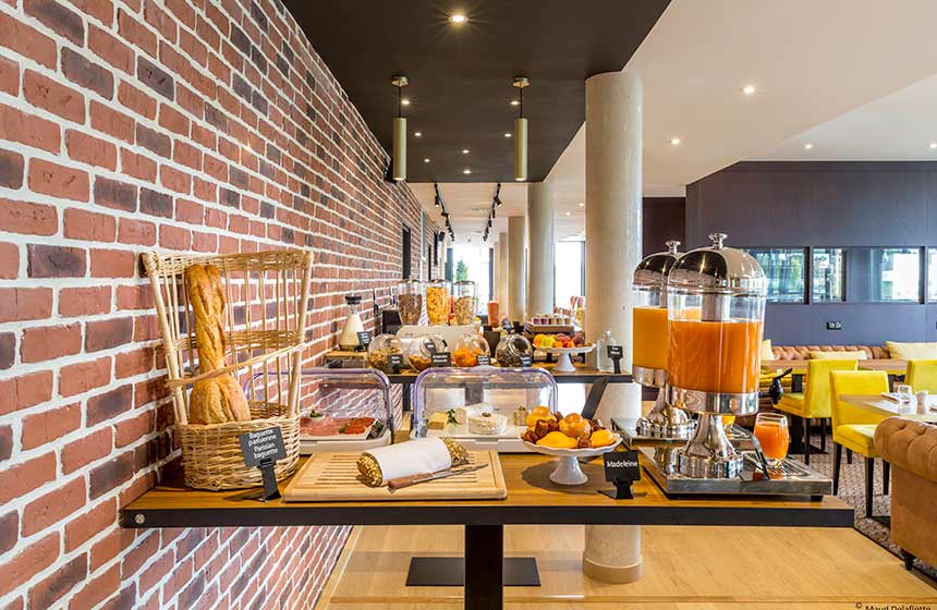 The generous hotel breakfast will set you up properly for a day exploring the beautiful town of Compiègne!