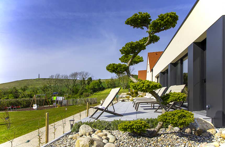 The wellness facilities spill out into the beautiful gardens