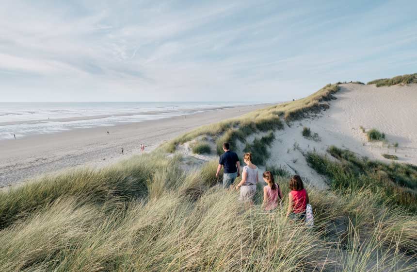 Quend-Plage beach seen from the dunes