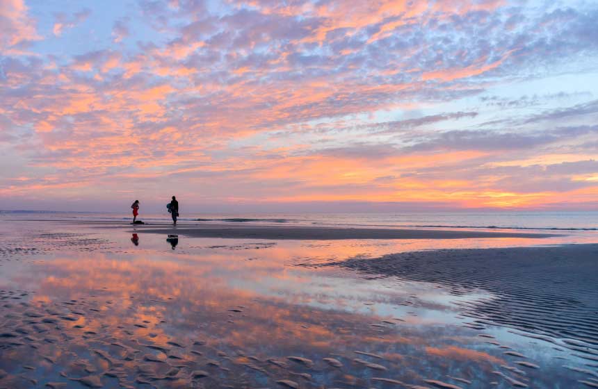 Romantic moments at a beach so vast you often have the place to yourselves