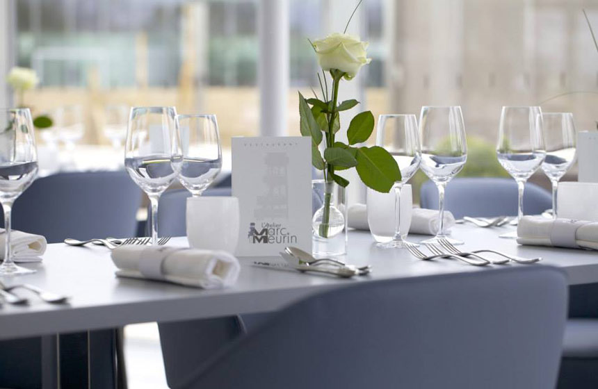 One of the best restaurants in Northern France, dinner at Atelier Marc Meurin is included. It's a stunning setting in the grounds of the Louvre Lens museum