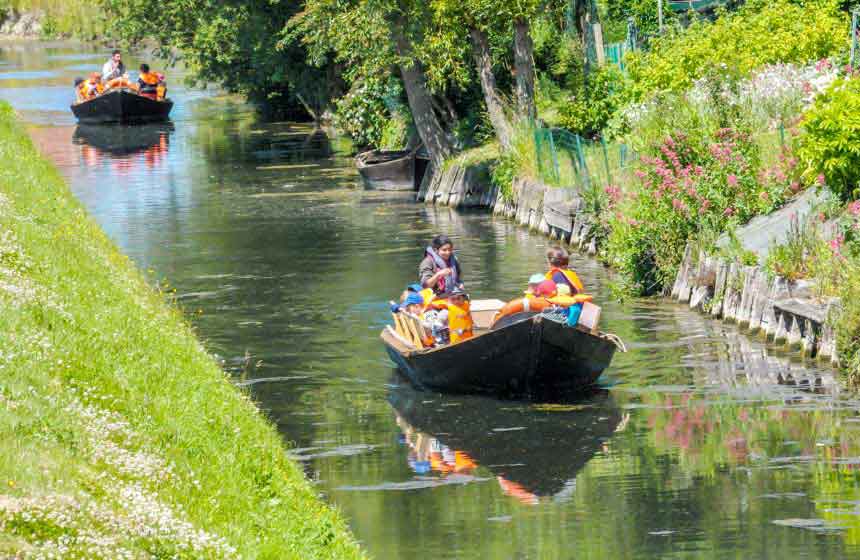 Meandering through the Marais-Audomarois marshes around Saint-Omer in a traditional boat known as a ‘bacôve’