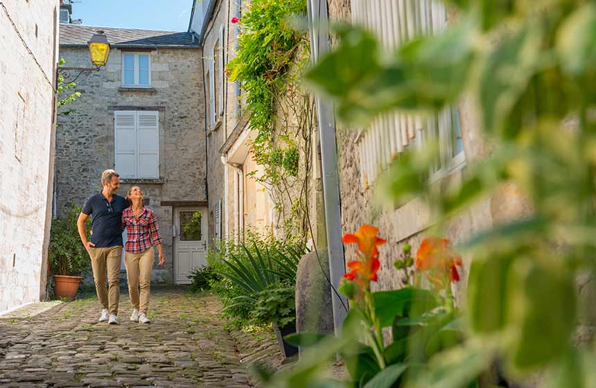 Enjoy a romantic stroll around the narrow cobbled streets of Senlis nearby