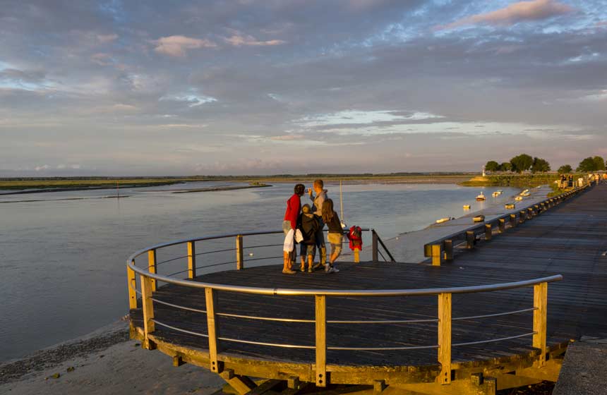 Looking out from Saint Valery sur Somme’s wooden promenade in Northern France