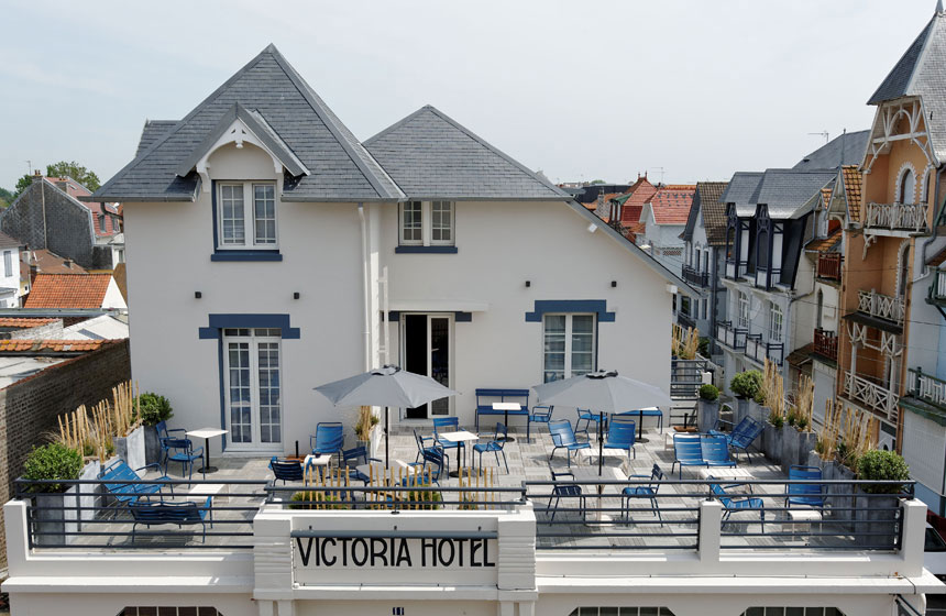 Hotel Castel Victoria’s upper terrace, Le Touquet, Northern France