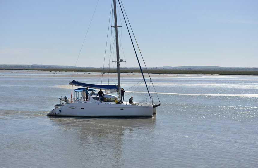 Discover the Somme Bay by catamaran on the Touloulou