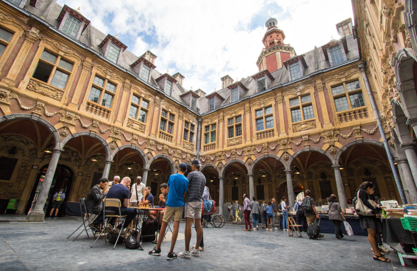 The Vieille Bourse (Old Stock Exchange) is an architectural gem of Lille and also a meeting place for second-hand booksellers