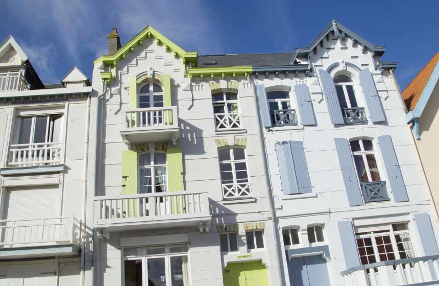 The colourful shutters of Wimereux’s classic coastal architecture