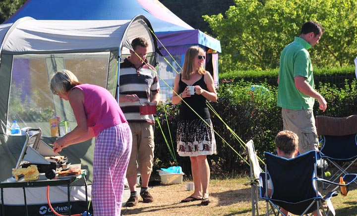 Enjoy a leisurely barbecue on a camping holiday at the Domaine de Drancourt.