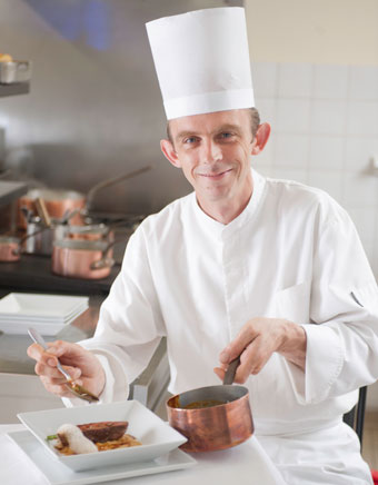 Michelin-starred chef Eric Boutté at L’Aubergade south of Amiens.