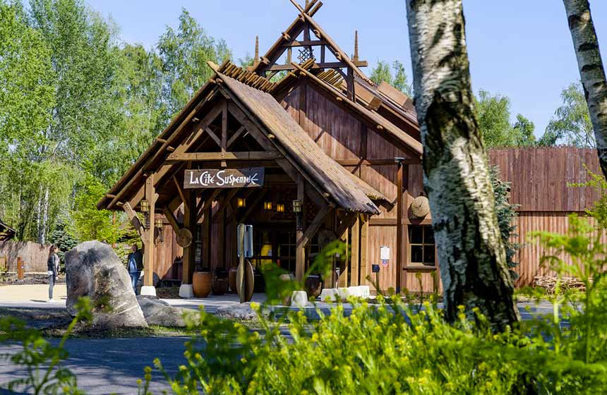  ‘La Cité Suspendue’ (hanging city!) is the on-site hotel at Parc-Astérix theme park in Northern France