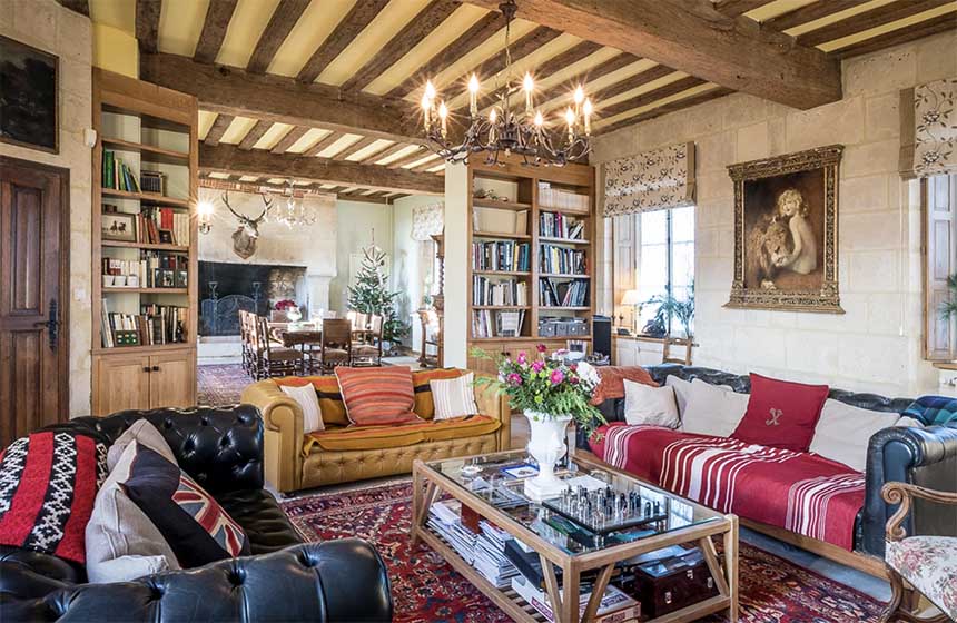 Manoir de la Cour, your family-friendly gite in France has a huge living space suitable for your stay with family or friends 