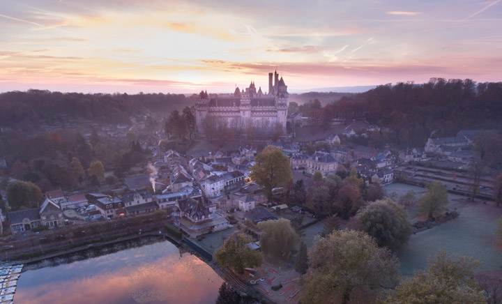 The Château de Pierrefonds was reworked in the 19th century by architect Viollet-le-Duc.