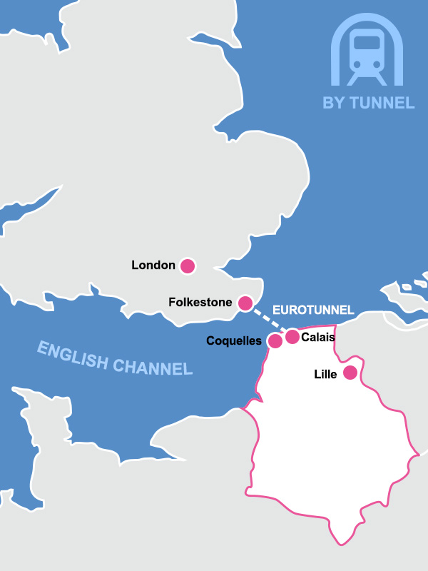 Northern France Map By Tunnel Jpg French Weekend Breaks