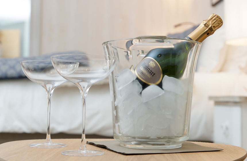 Why not order up some champagne during your stay at La Plonplonière