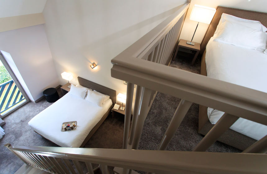 Duplex 2-storey rooms at the Holiday Inn hotel in Le Touquet are perfect for families