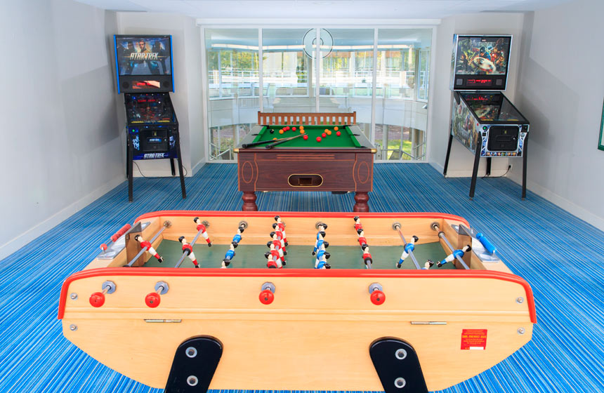 You'll find a games room at the Holiday Inn hotel in Le Touquet 