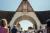 The famous marketplace clock in Le Touquet, Northern France