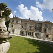 The gradens of Château de Valgneceuse Senlis Oise Northern France